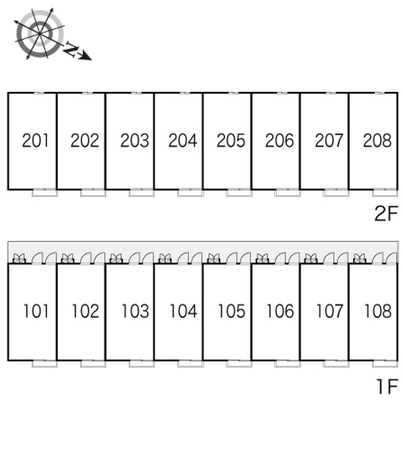 レオパレスグリーンパレス 間取配置図