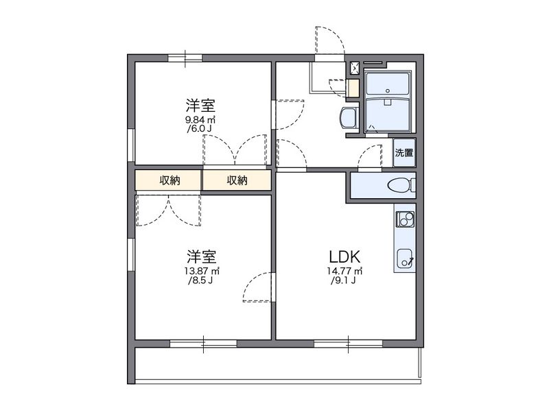 レオパレスＧＲＥＥＮ・ＶＩＥＷ 間取図