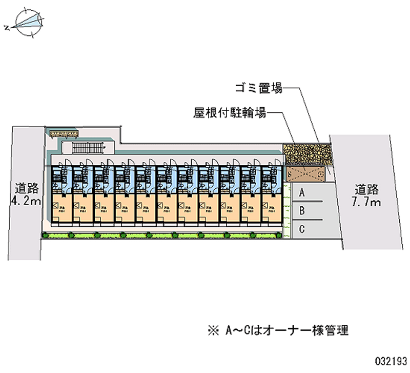 レオパレスシェ　モアⅡ 区画図