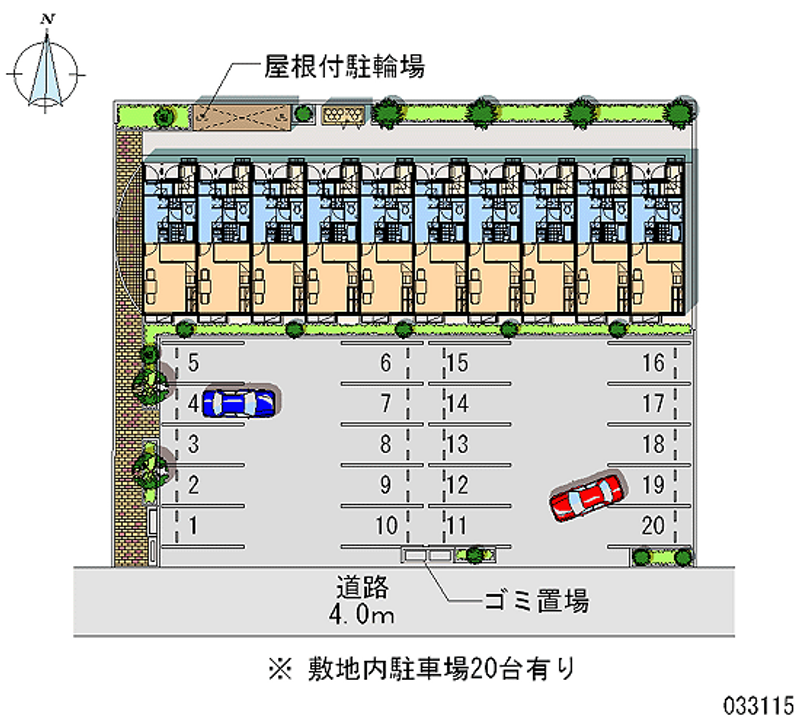 レオパレスメルベーユ 月極駐車場