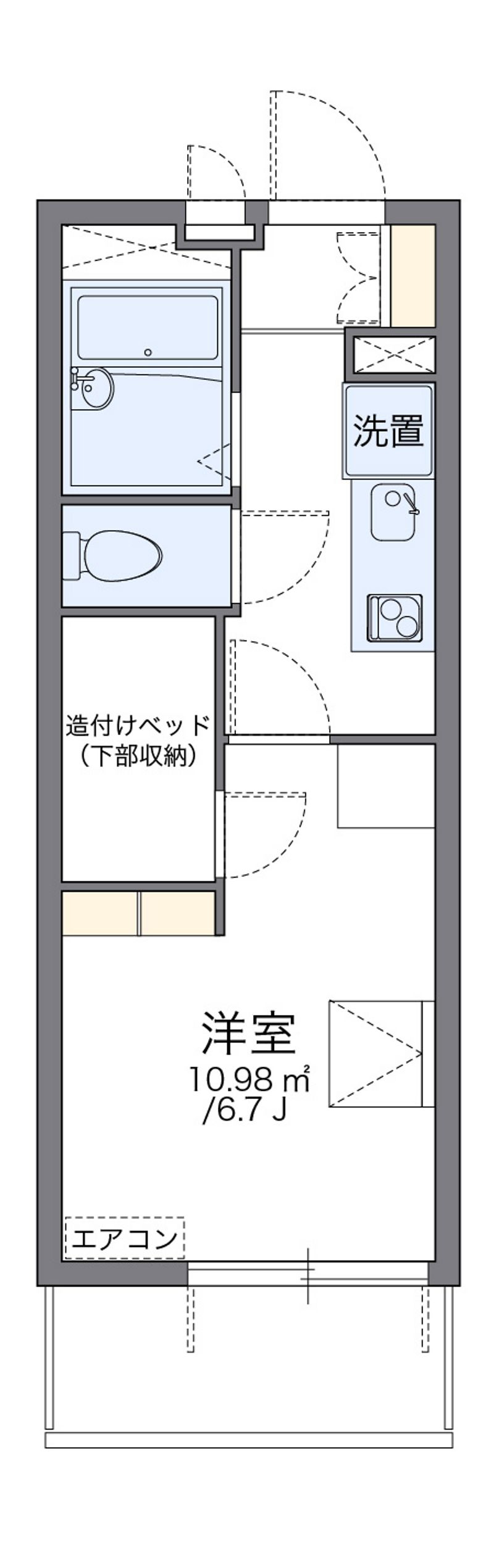 レオパレス城北 間取図