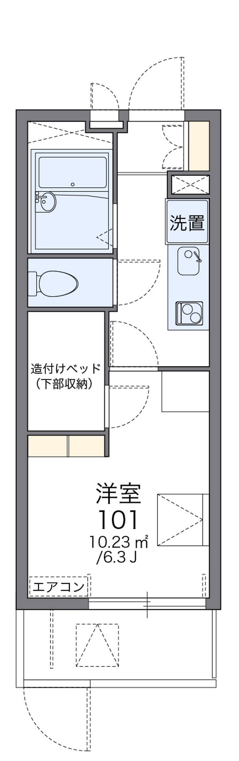 レオパレスひらかた 間取図