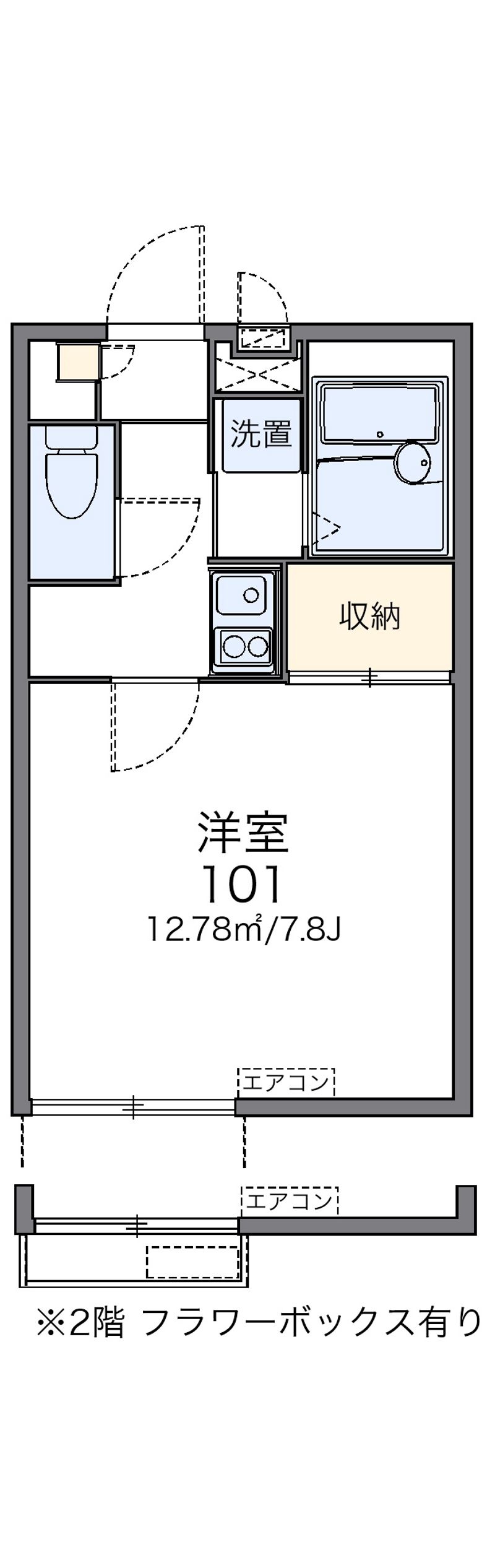 レオパレスＳｅａｆｒｏｎｔ　椿 間取図