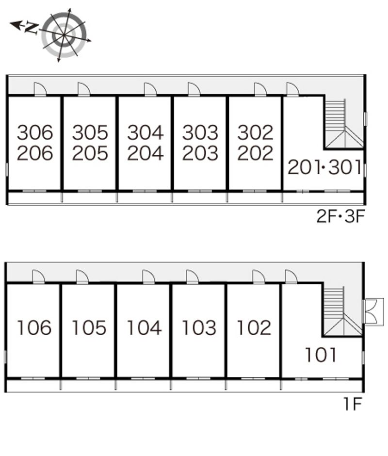 レオパレス国府台 間取配置図
