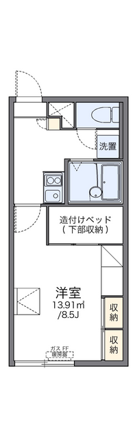 レオパレス金堀１４ 間取り図