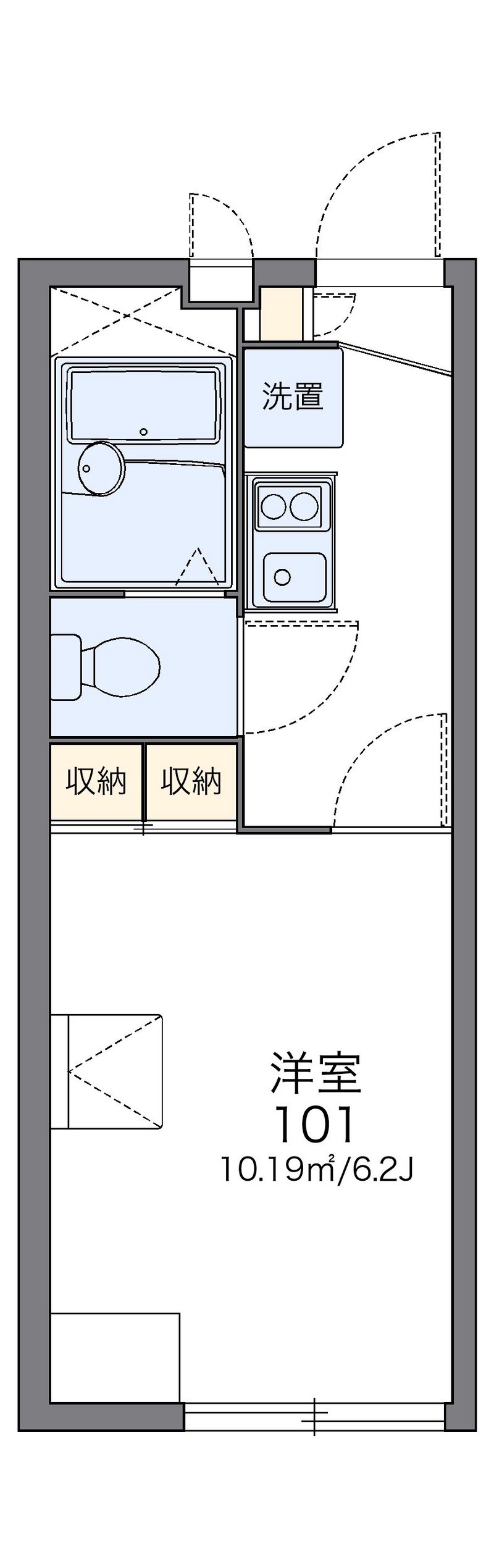 レオパレスサンミッシェル 間取図