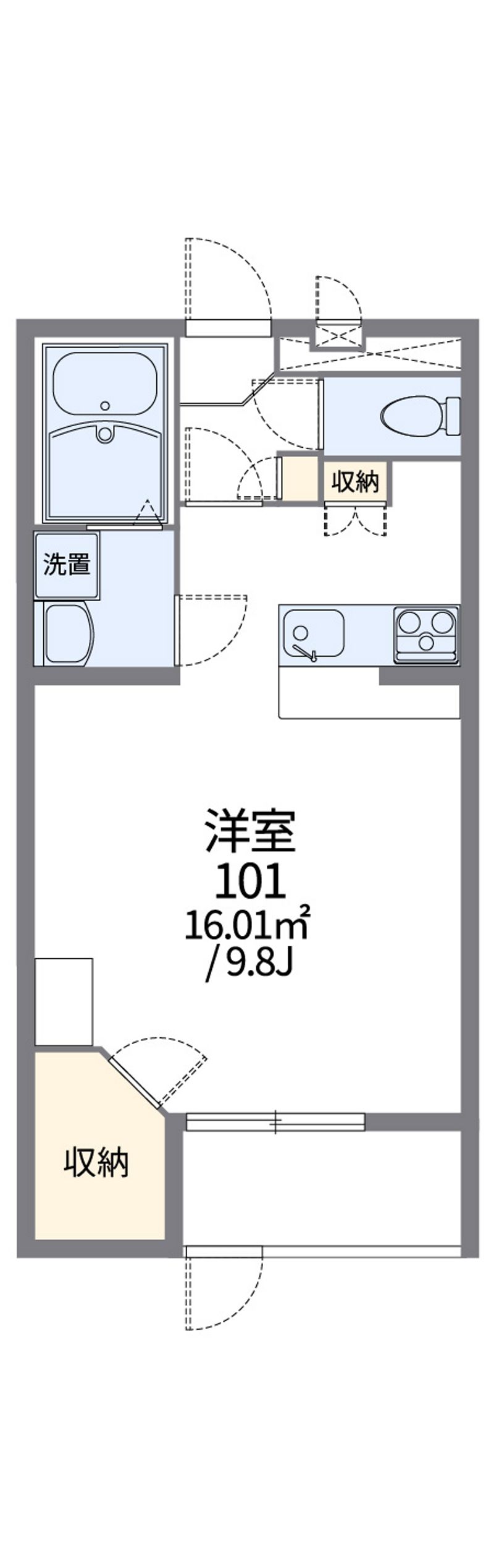 レオパレス照ヶ丘 間取図