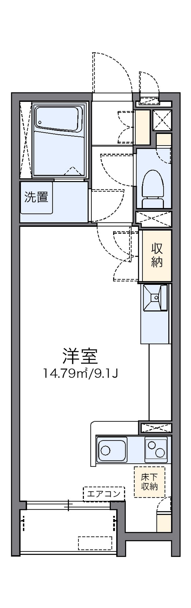レオネクストカーサカメヤマ 間取図