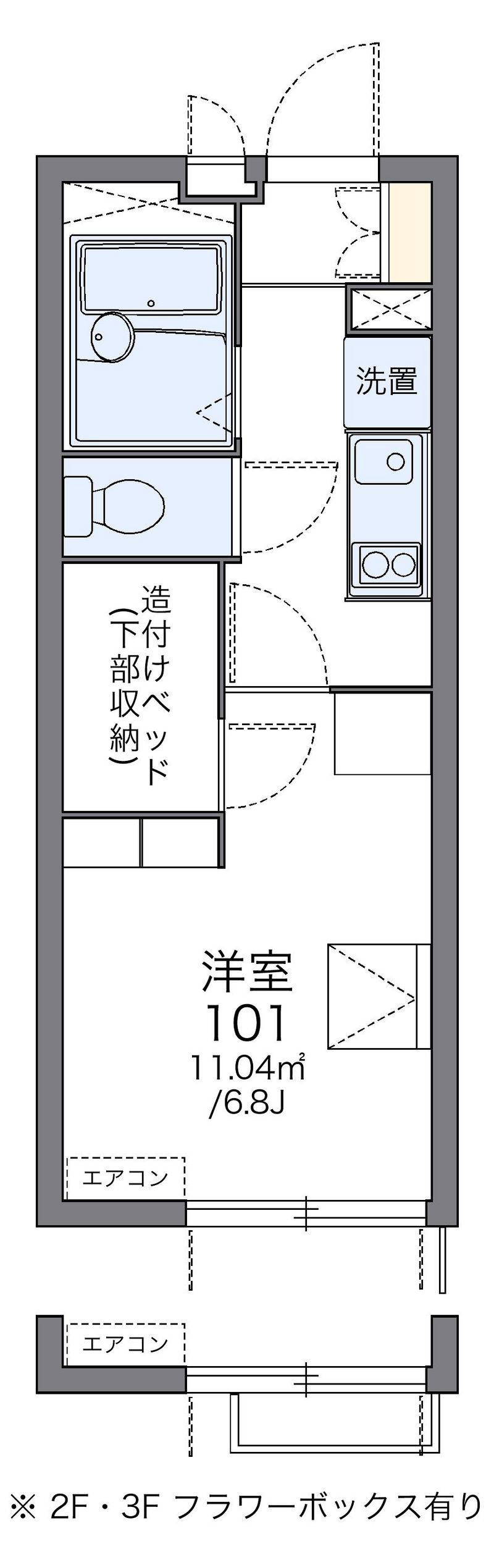 レオパレス華みずきⅣ号館 間取図