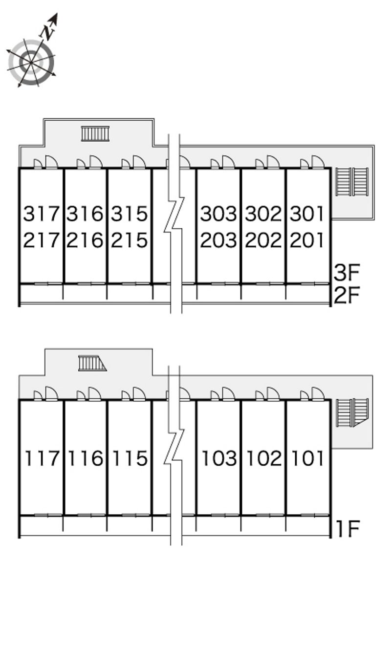 レオパレスエスポワールシェソワ 間取配置図