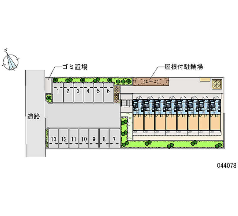 レオパレスフルート 月極駐車場