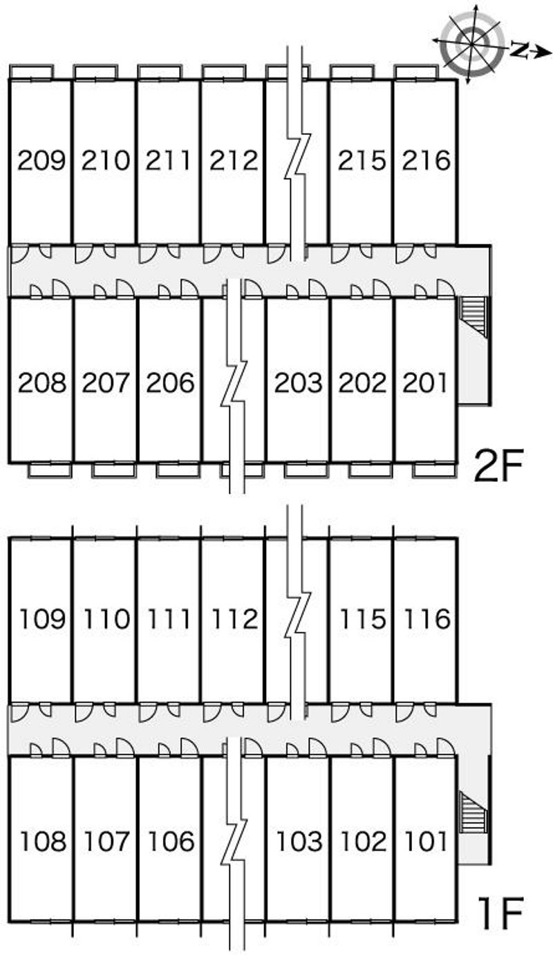 レオパレスけやき 間取配置図