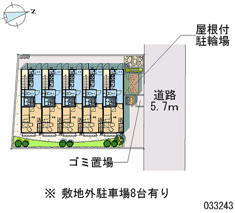 レオパレス地領 月極駐車場