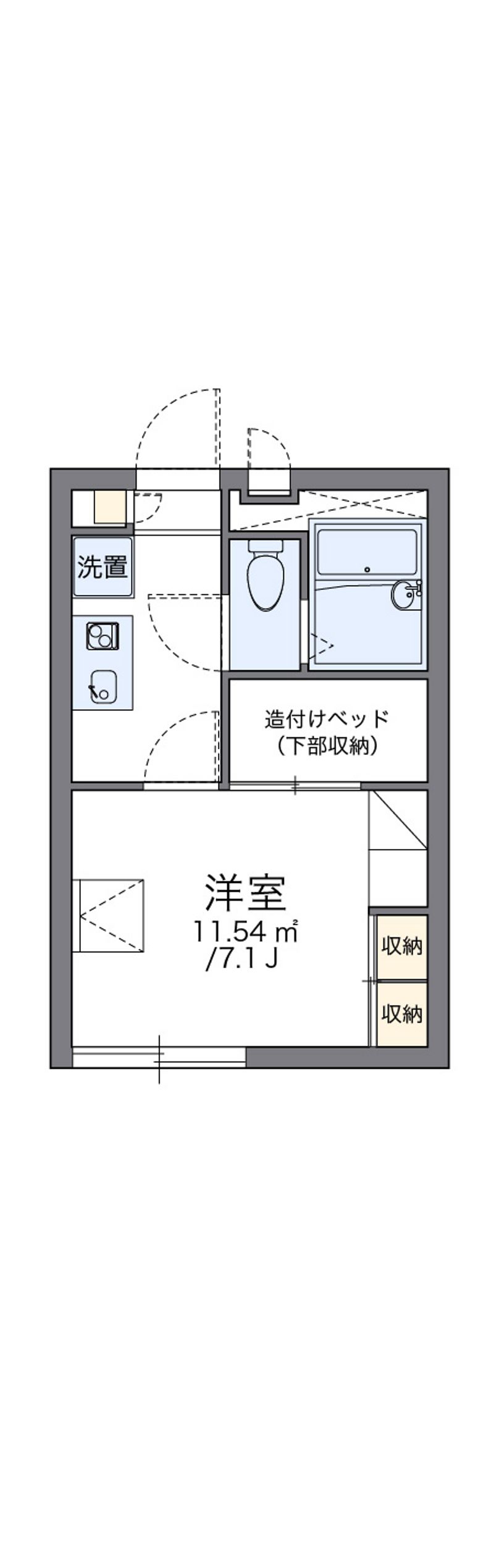 レオパレスリベル丸山 間取図