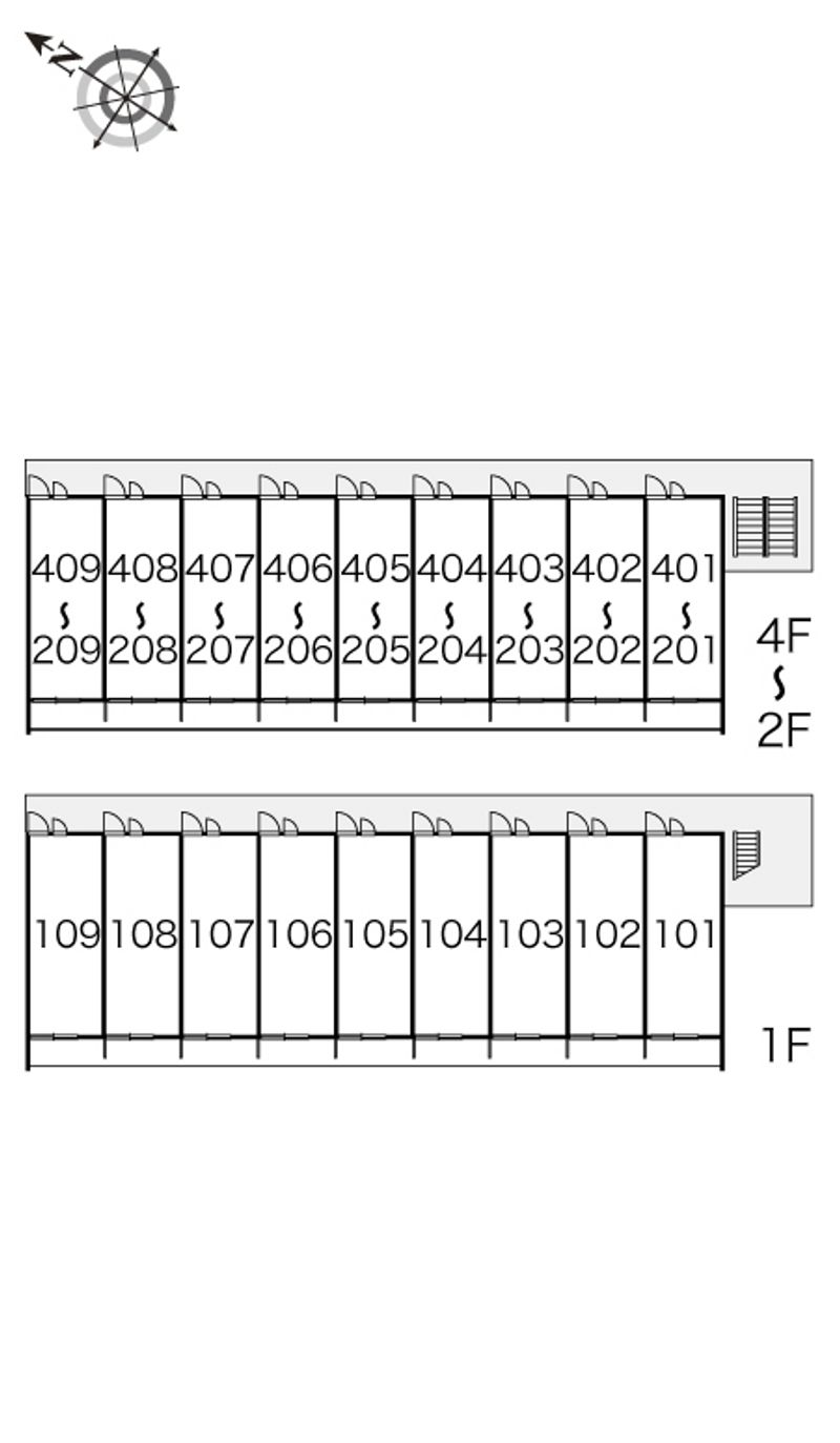 レオパレス菊陽Ⅱ 間取配置図