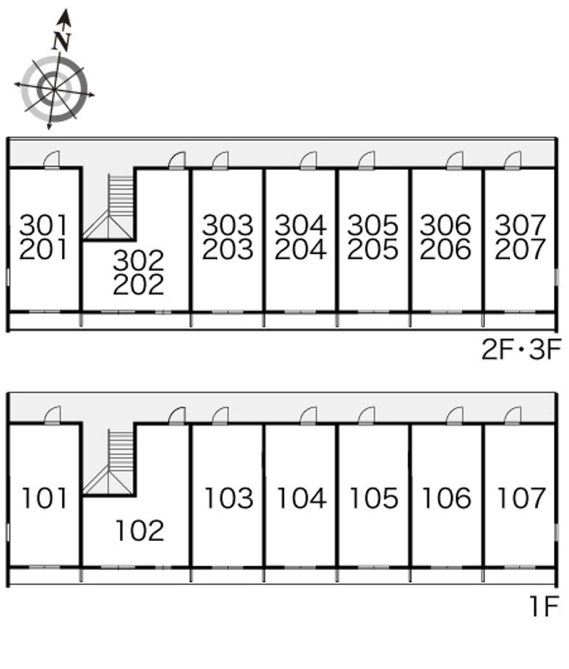 レオパレス三好丘 間取り配置図