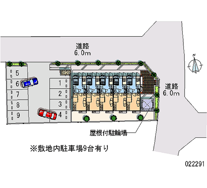 レオパレスピースフルハイツ２ 月極駐車場