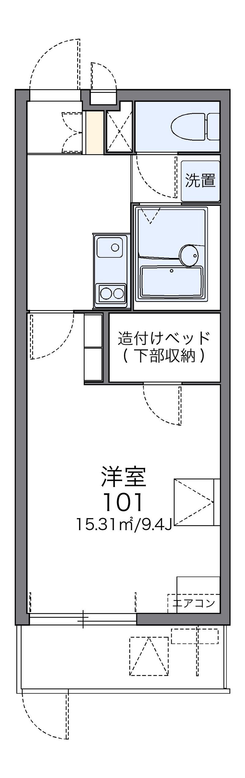 レオパレスセンターヴィレ 間取図