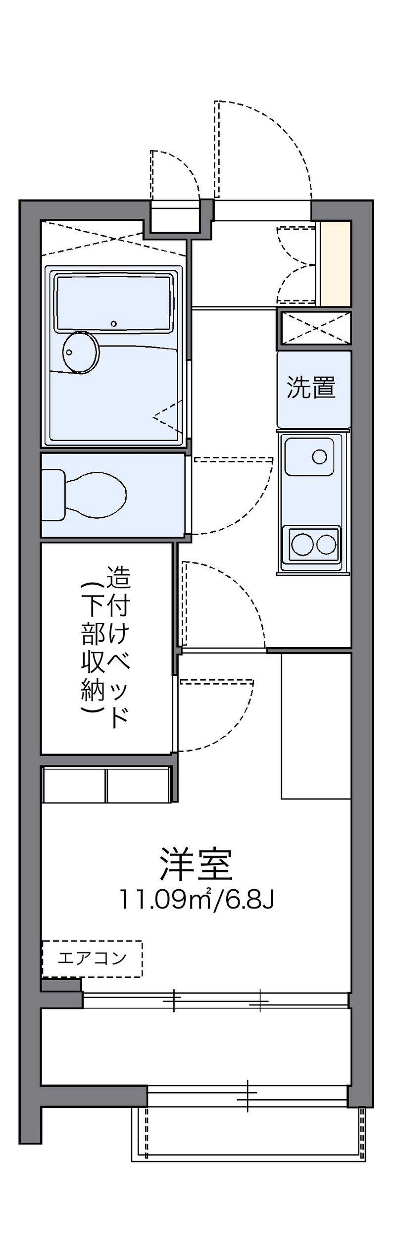 レオパレスヴェルレーヌ 間取図