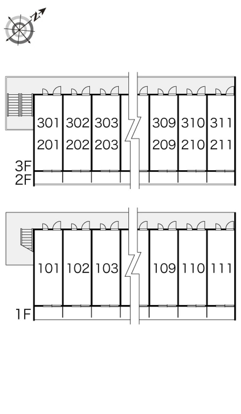 レオパレスカーサ　クワトロ 間取配置図