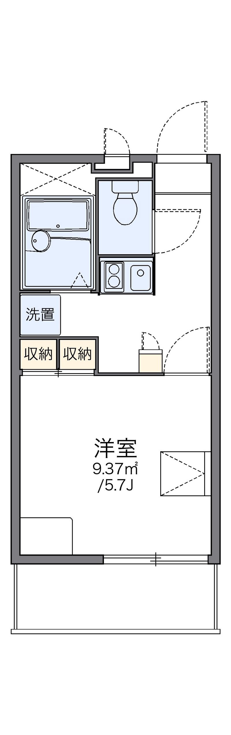レオパレス池垣 間取図