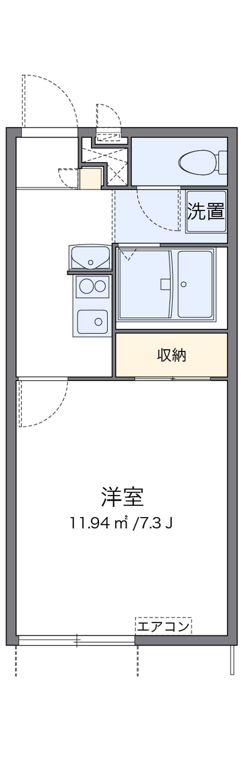 レオパレスなかじま 間取図