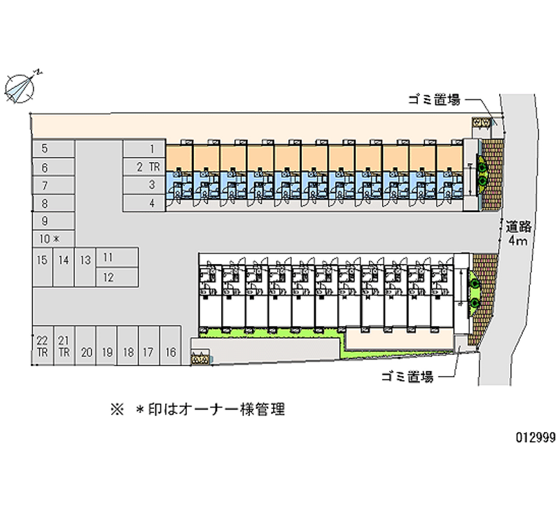 レオパレスグランドゥールＢ 区画図