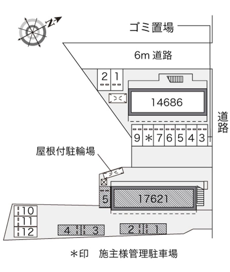 レオパレスエスト長府 配置図