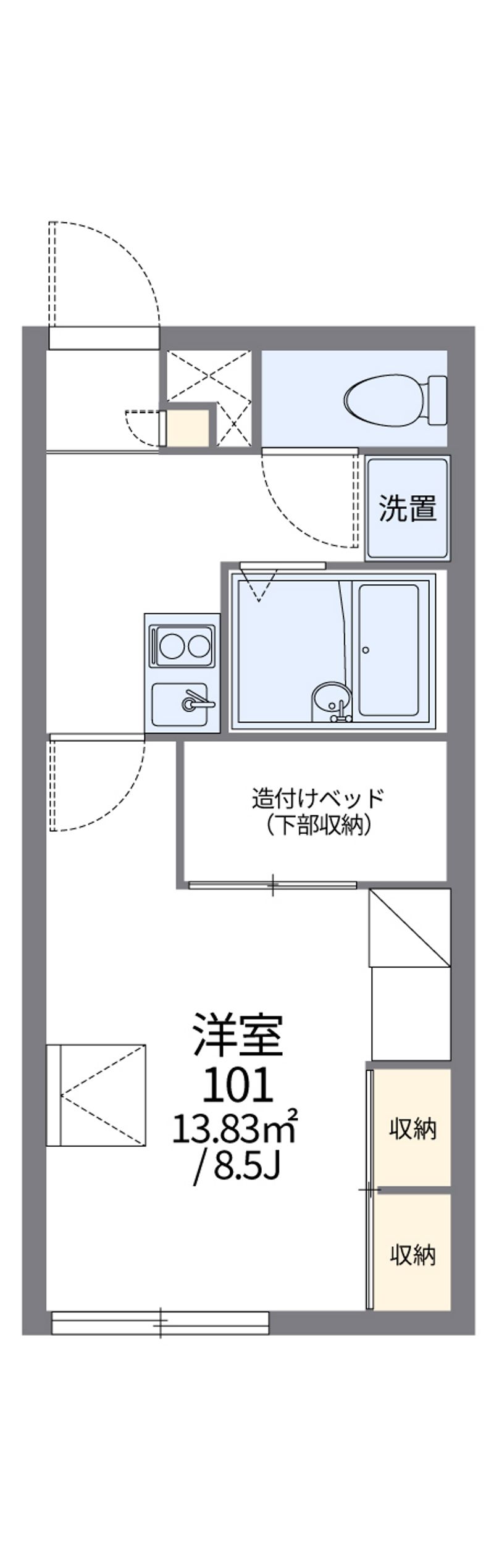 レオパレスＴ．コーポ深川 間取図