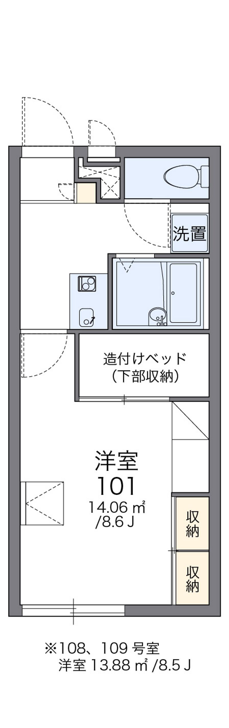 レオパレスグランドソレーユ 間取図