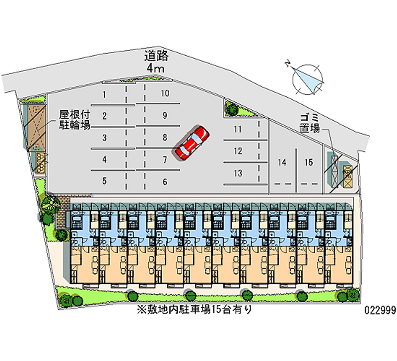 レオパレスＯＮＥ 月極駐車場