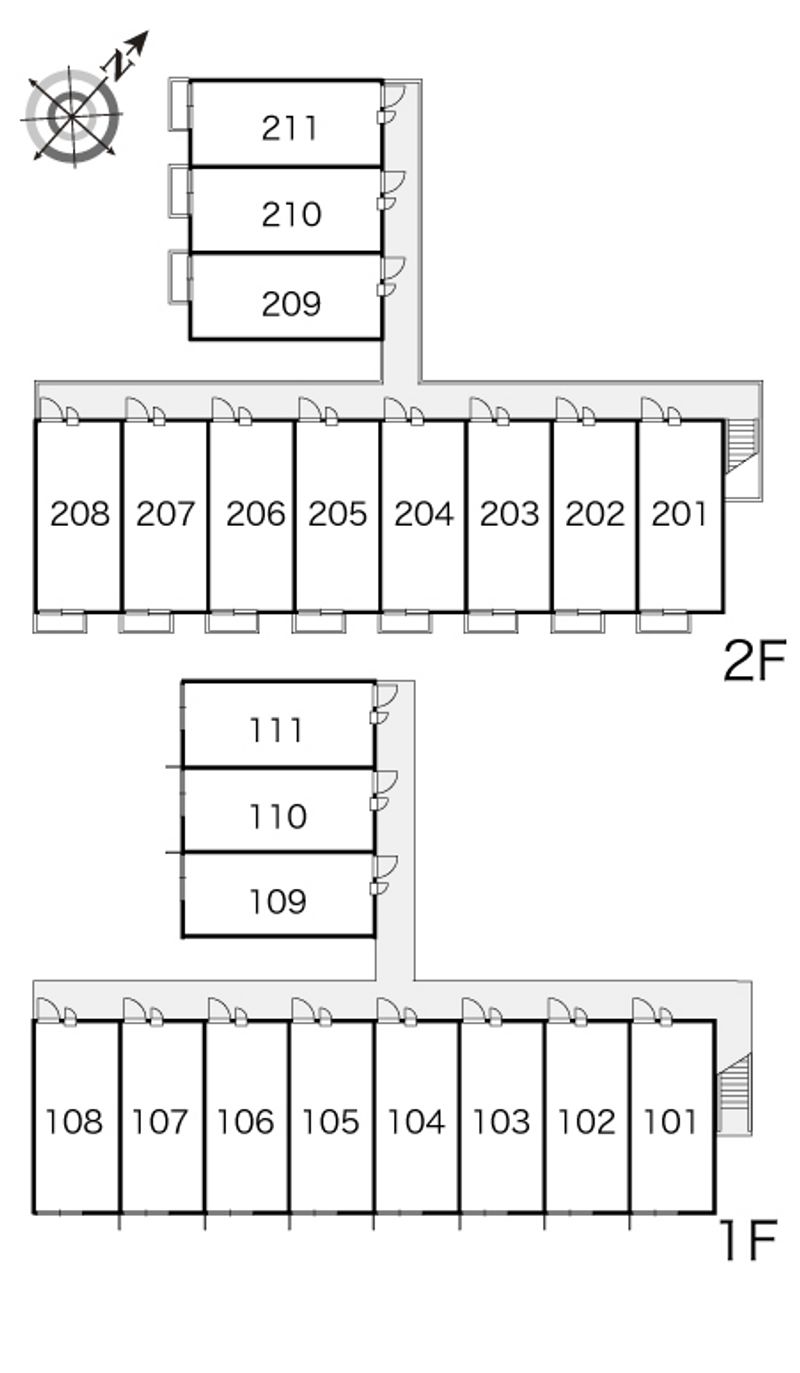 レオパレスＬＡＦＯＲＥＴⅠ 間取配置図