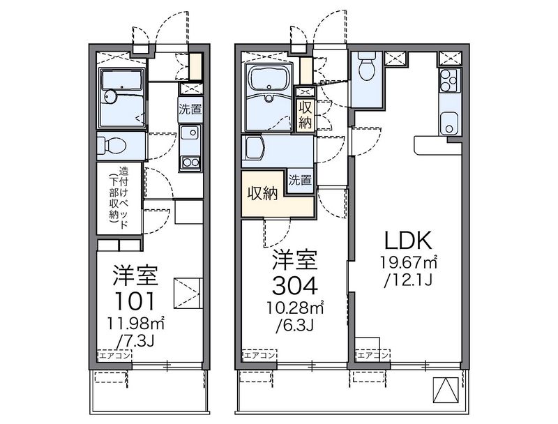 レオパレスセレノ 間取図