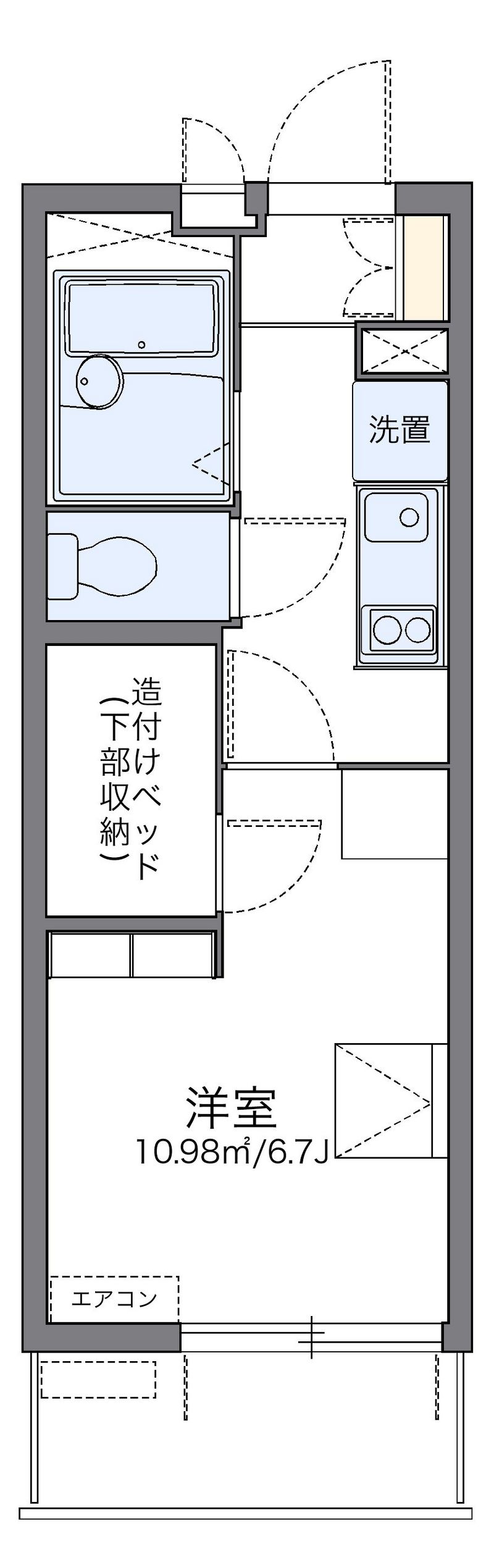 レオパレス府庁前 間取図