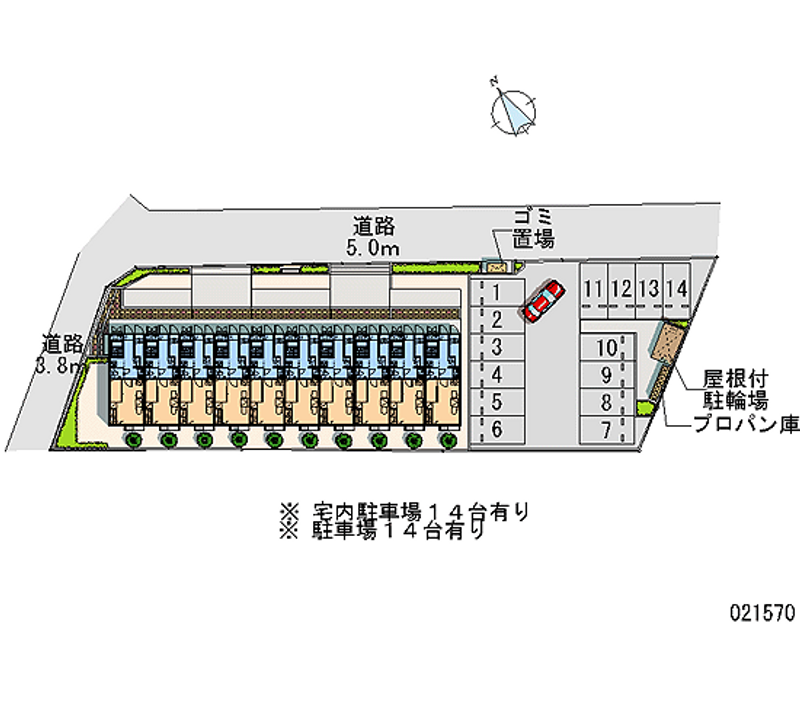 レオパレスアジサイ 月極駐車場