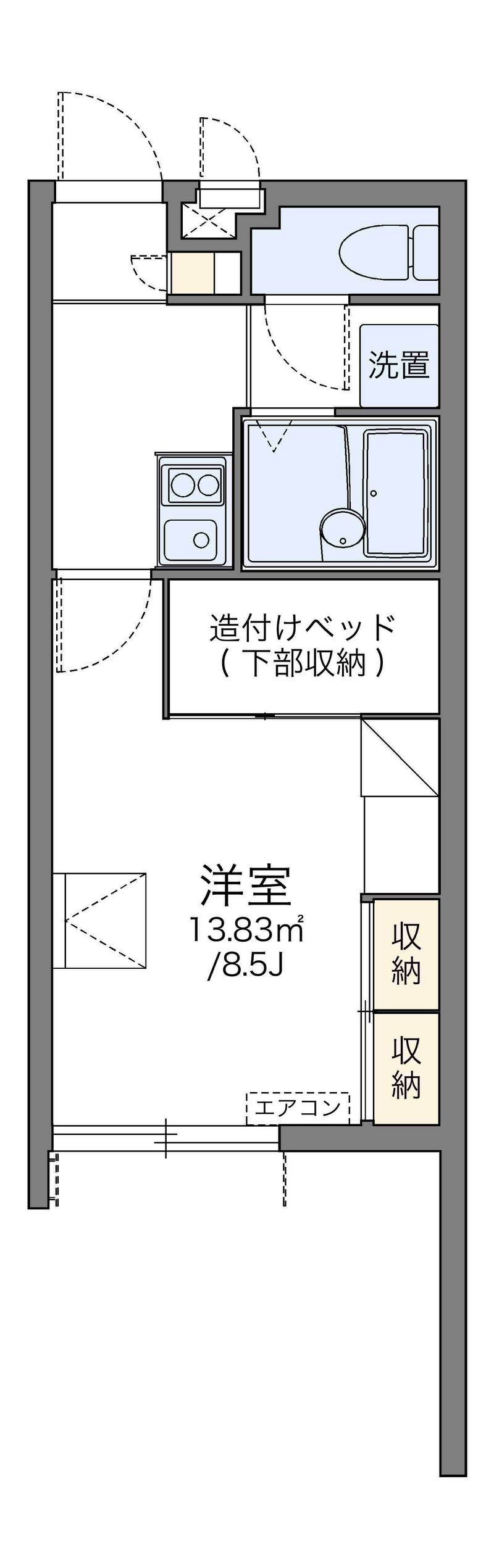 レオパレス首里城下町 間取図