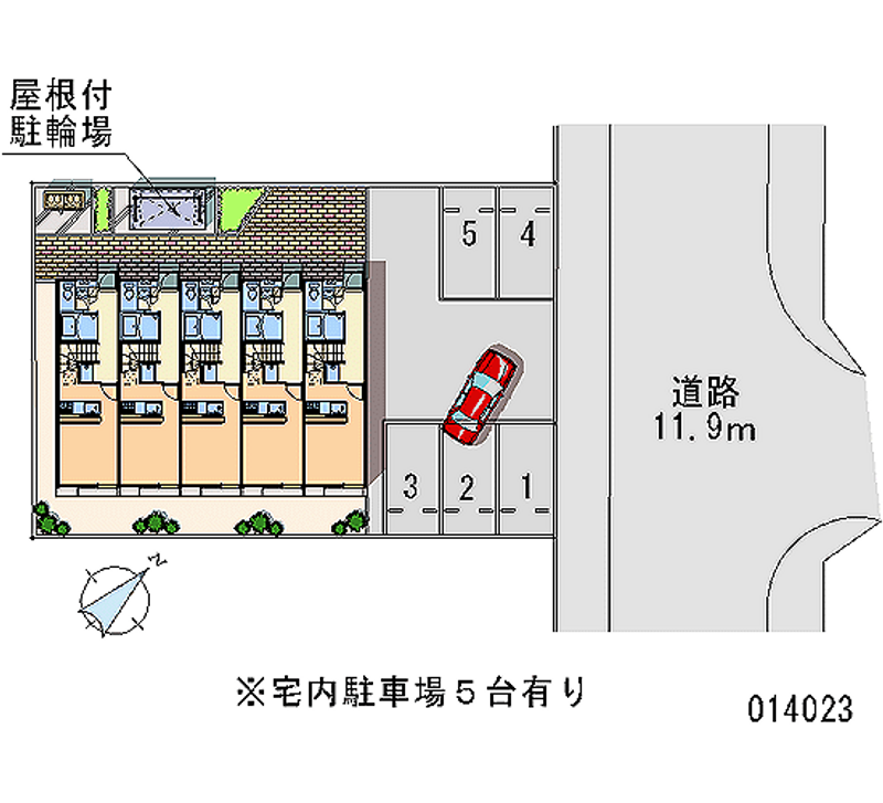 レオパレスピュア２ 月極駐車場