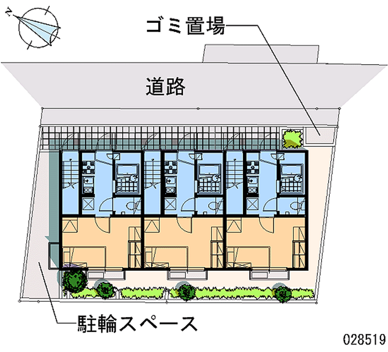 レオパレスサニーコート 区画図