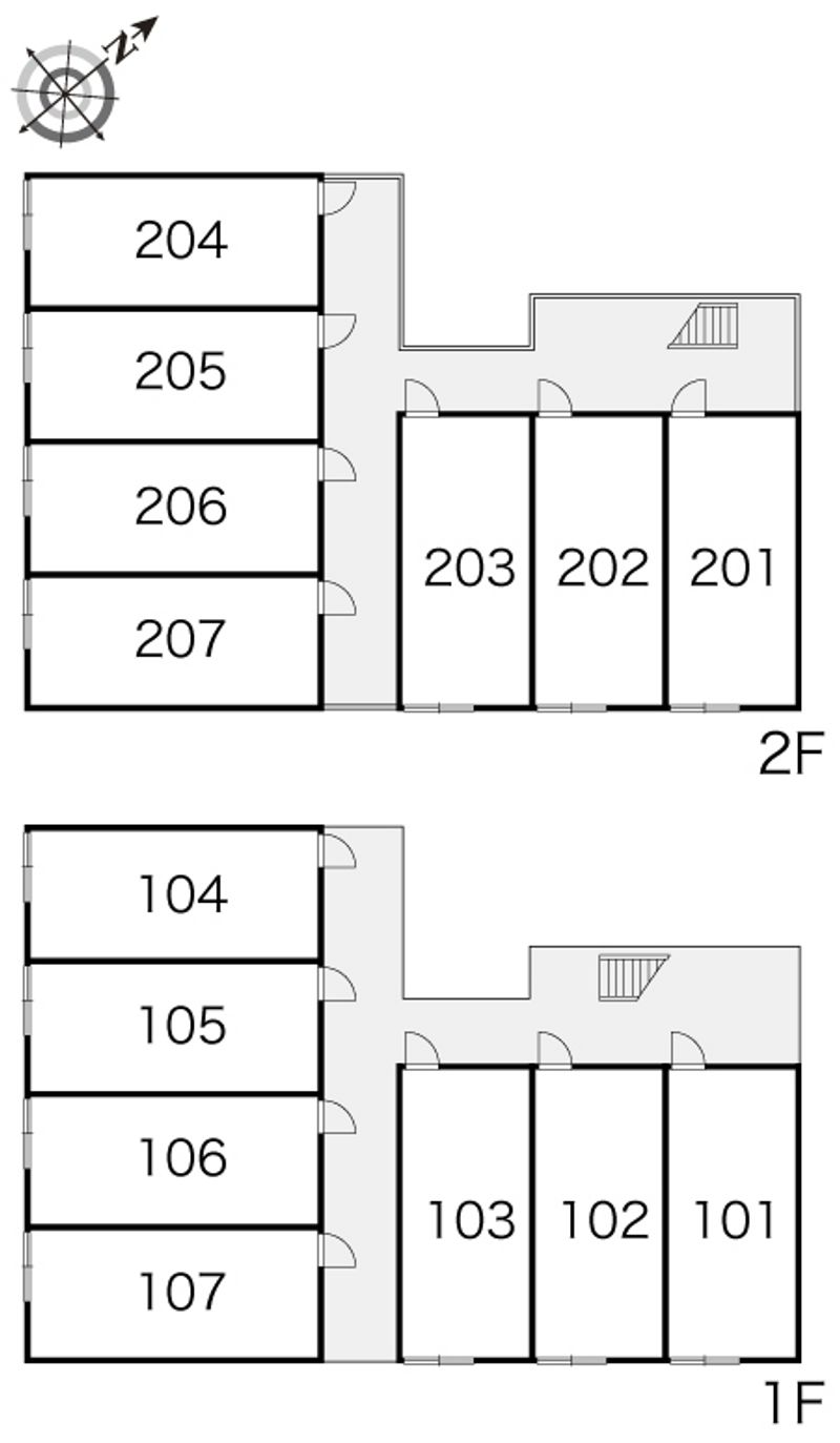 レオパレスおさつ 間取り配置図