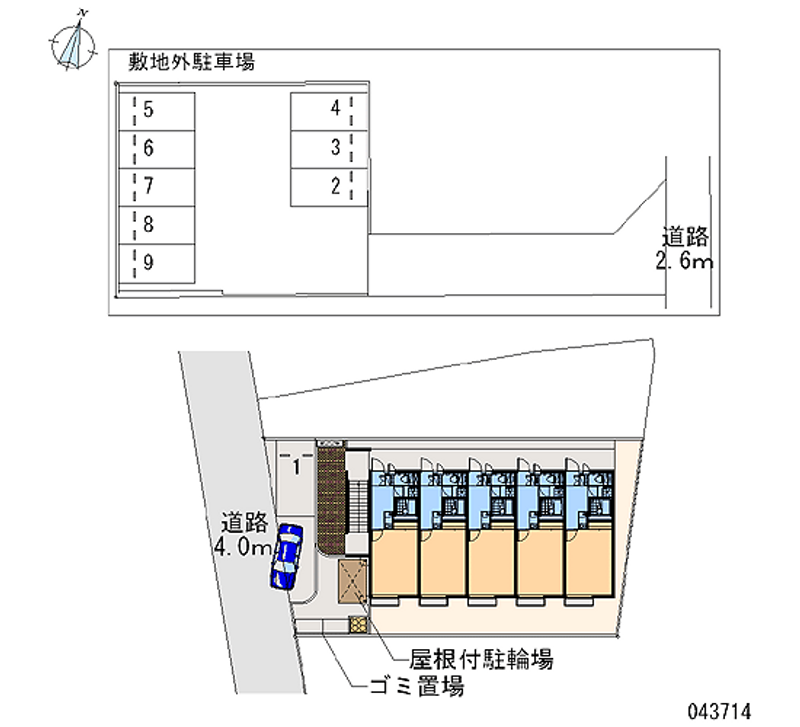 レオネクスト住吉ヒルズⅡ 月極駐車場