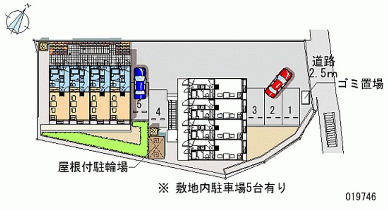 レオパレスエールⅡ 月極駐車場