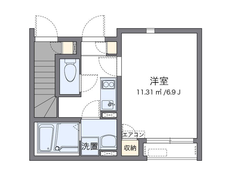 クレイノＨＩＲＯ 間取図