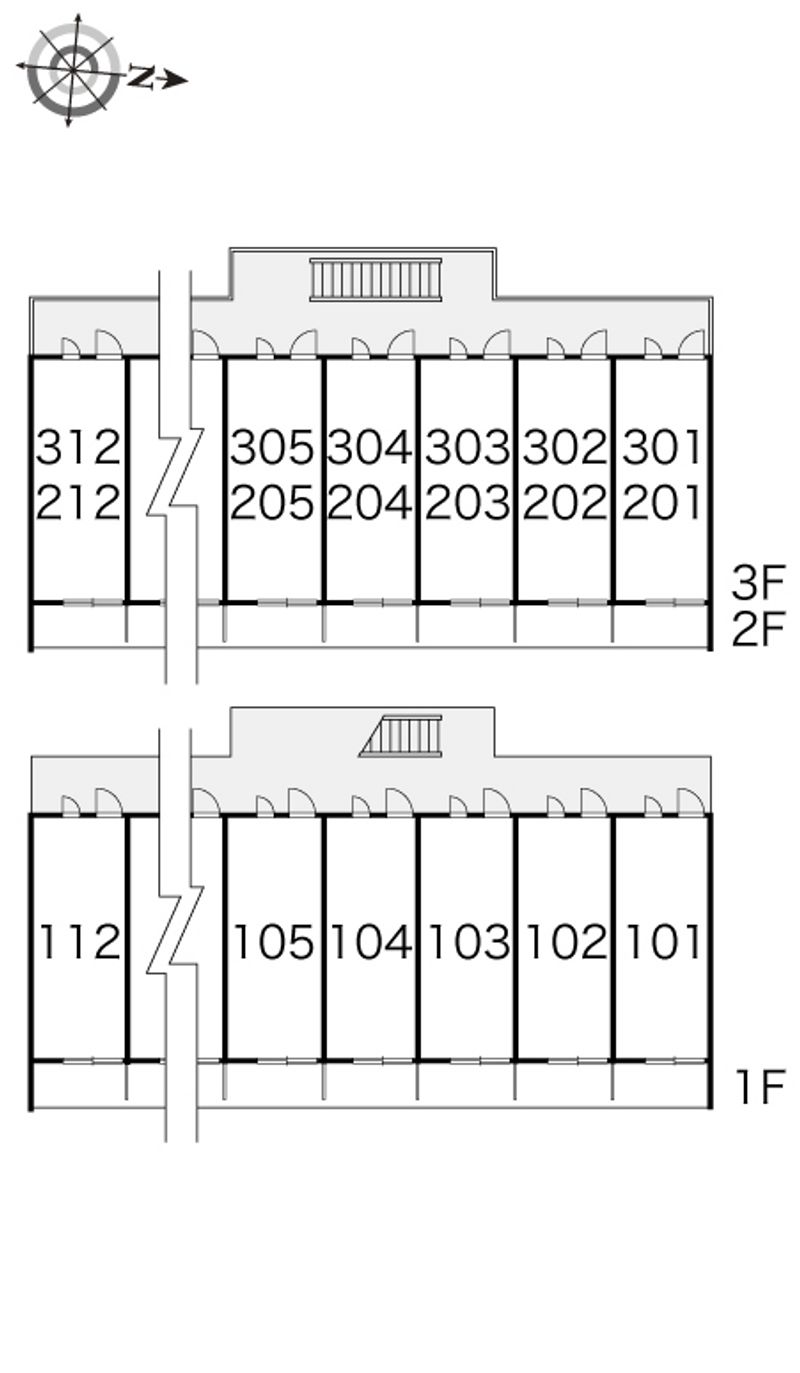 レオパレスＫＡＳＨＩＷＡ 間取配置図