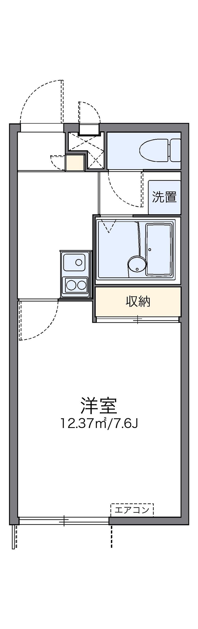 レオパレスランド諸岡 間取り