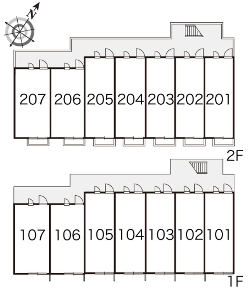 レオパレスリバストン 間取配置図