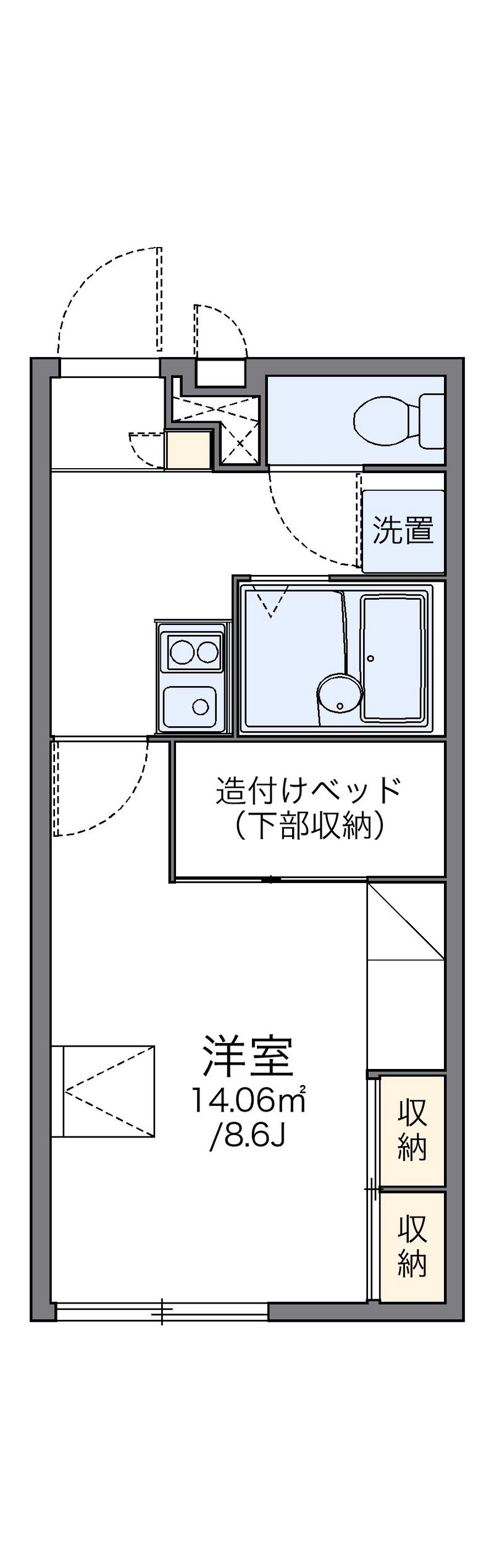 レオパレス長島 間取図