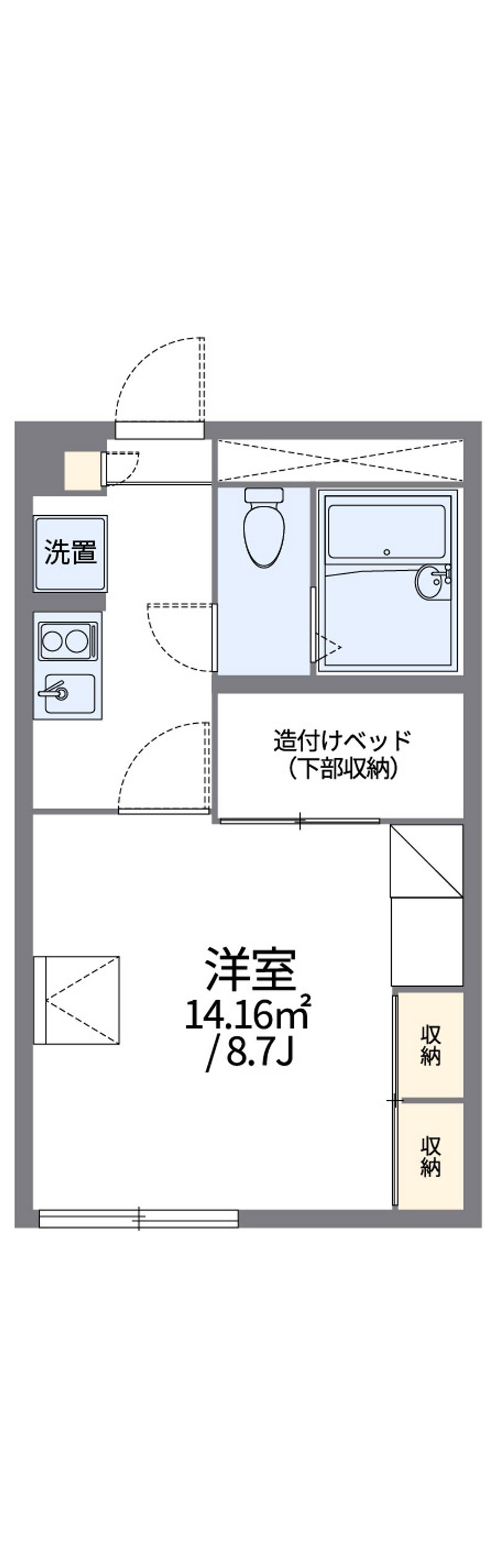 レオパレス木野 間取図