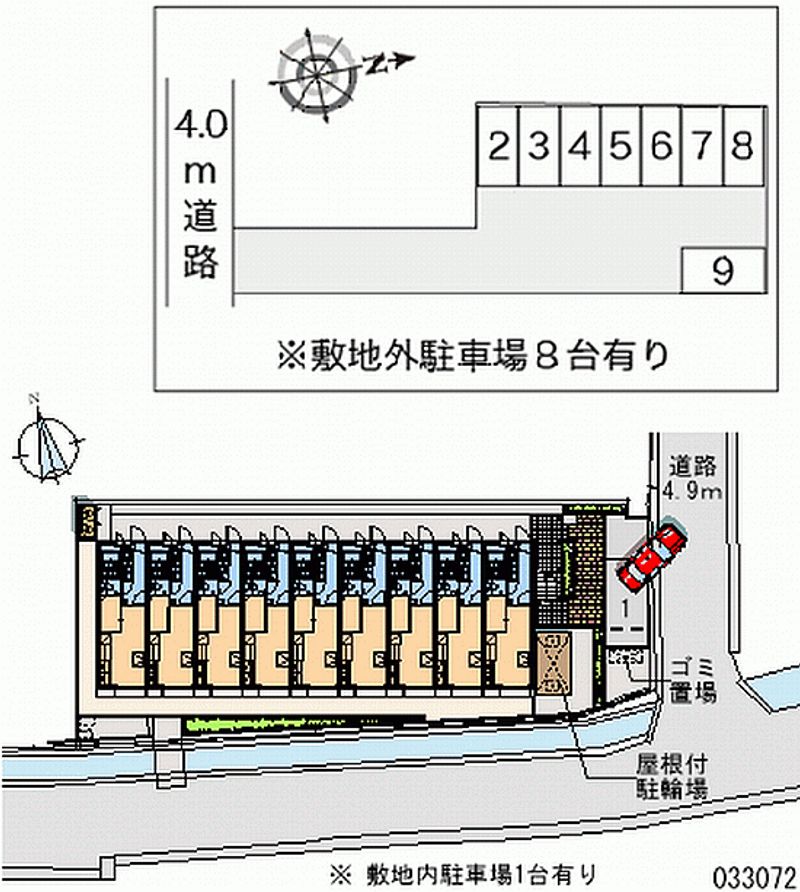 レオパレス千々川 月極駐車場