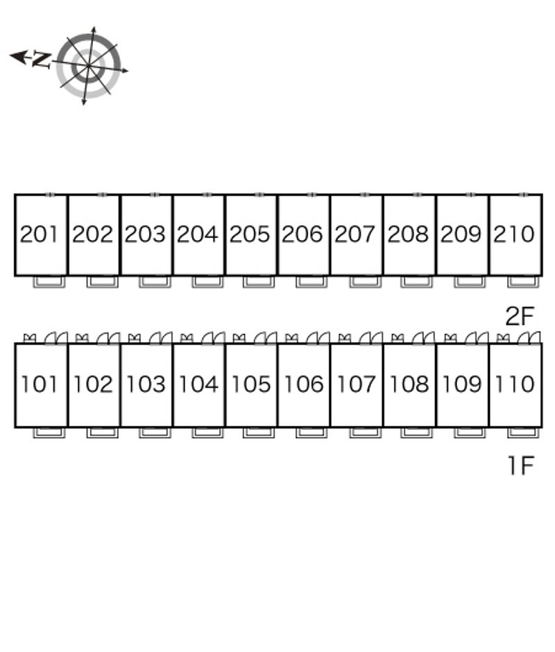 レオパレスＫ・Ｍ 間取配置図