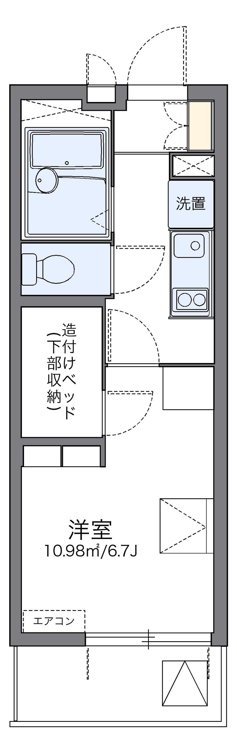 レオパレスユニティ 間取図